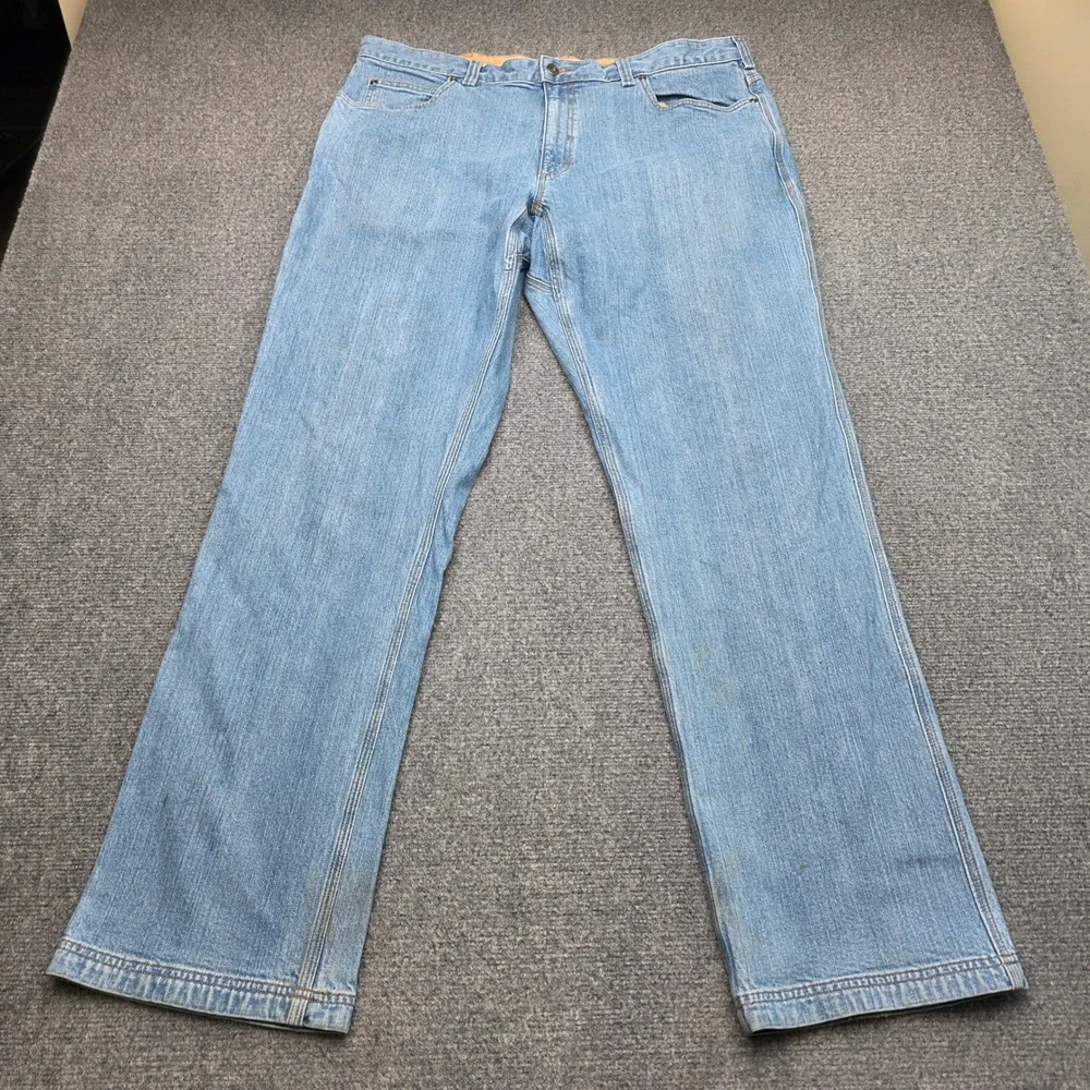 Duluth Trading Co Flex Ballroom Jeans Mens 40x34 Relaxed Fit Stretch Denim Blue